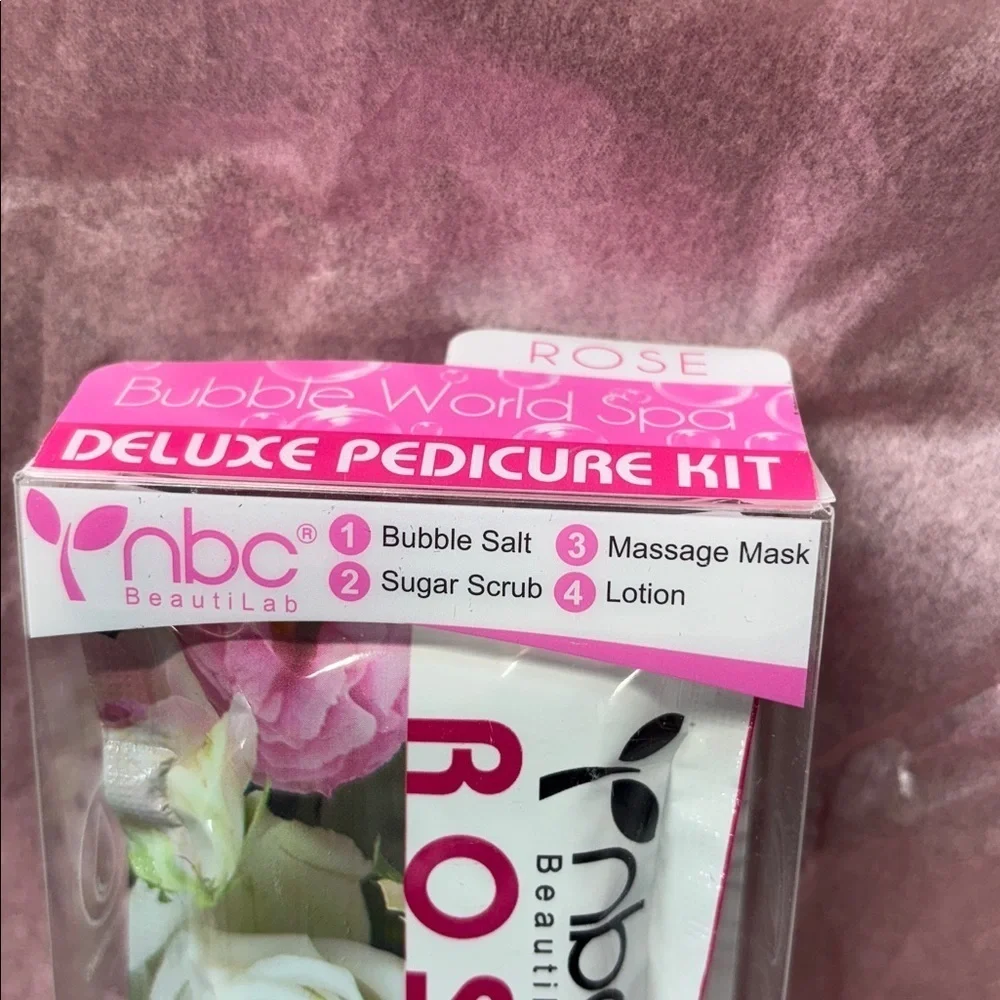 NBC beautilab Bubble Spa Rose Bubble salt ,massage mask,sugar scrub, lotion set